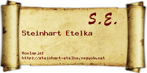Steinhart Etelka névjegykártya